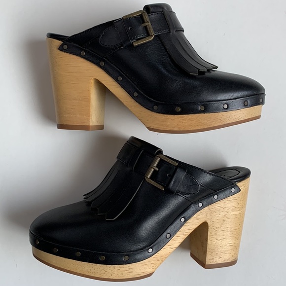 MADEWELL Kiltie Fringe Clog Heel Size 5.5 - Picture 3 of 12